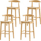 Industrial Style Counter Chair Solid Wood Footrest Counter Stool for Restaurant Wood Wood 4 Piece Set Clearhalo 'Bar Furniture' 'Bar Stools' 'bar_stools' 'furn' 'furn_bar_stools' 'Furniture' 'Kitchen & Dining Furniture' 7337972