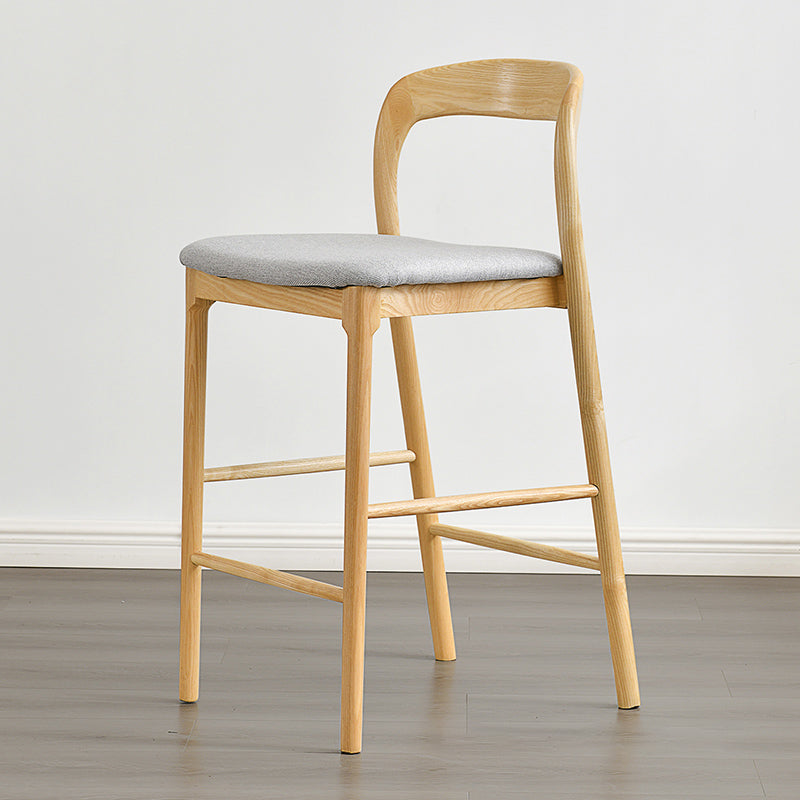 Industrial Style Counter Chair Solid Wood Footrest Counter Stool for Restaurant Clearhalo 'Bar Furniture' 'Bar Stools' 'bar_stools' 'furn' 'furn_bar_stools' 'Furniture' 'Kitchen & Dining Furniture' 7337973