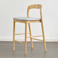 Industrial Style Counter Chair Solid Wood Footrest Counter Stool for Restaurant Fabric Natural 1 Piece Clearhalo 'Bar Furniture' 'Bar Stools' 'bar_stools' 'furn' 'furn_bar_stools' 'Furniture' 'Kitchen & Dining Furniture' 7337978