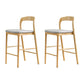 Industrial Style Counter Chair Solid Wood Footrest Counter Stool for Restaurant Fabric Natural 2 Piece Set Clearhalo 'Bar Furniture' 'Bar Stools' 'bar_stools' 'furn' 'furn_bar_stools' 'Furniture' 'Kitchen & Dining Furniture' 7337979
