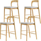 Industrial Style Counter Chair Solid Wood Footrest Counter Stool for Restaurant Fabric Natural 4 Piece Set Clearhalo 'Bar Furniture' 'Bar Stools' 'bar_stools' 'furn' 'furn_bar_stools' 'Furniture' 'Kitchen & Dining Furniture' 7337980