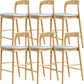 Industrial Style Counter Chair Solid Wood Footrest Counter Stool for Restaurant Fabric Natural 6 Piece Set Clearhalo 'Bar Furniture' 'Bar Stools' 'bar_stools' 'furn' 'furn_bar_stools' 'Furniture' 'Kitchen & Dining Furniture' 7337981