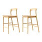 Industrial Style Counter Chair Solid Wood Footrest Counter Stool for Restaurant Wood Natural 2 Piece Set Clearhalo 'Bar Furniture' 'Bar Stools' 'bar_stools' 'furn' 'furn_bar_stools' 'Furniture' 'Kitchen & Dining Furniture' 7337984