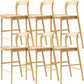 Industrial Style Counter Chair Solid Wood Footrest Counter Stool for Restaurant Wood Natural 6 Piece Set Clearhalo 'Bar Furniture' 'Bar Stools' 'bar_stools' 'furn' 'furn_bar_stools' 'Furniture' 'Kitchen & Dining Furniture' 7337986