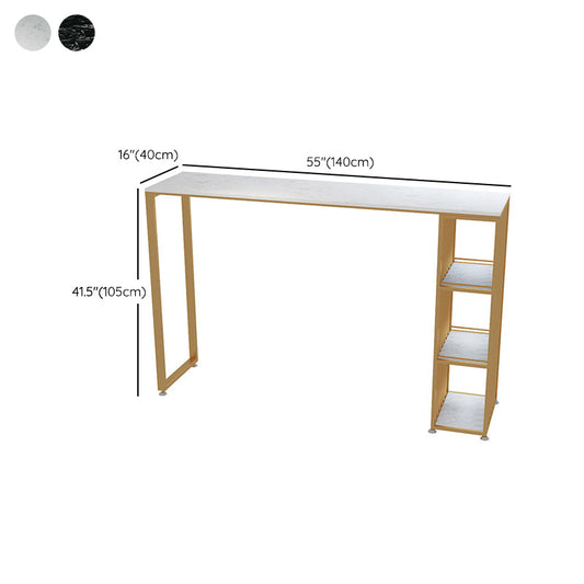 Mesa de comedor de bar de mármol glam faux