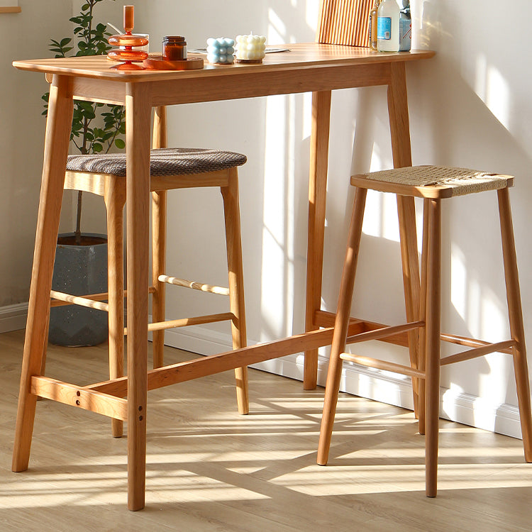 Modern Rectangular Bar Table Solid Wood Bar Table for Dining Room Clearhalo 'Bar Furniture' 'Bar Tables' 'bar_tables' 'furn' 'furn_bar_tables' 'Furniture' 'Kitchen & Dining Furniture' 7338005