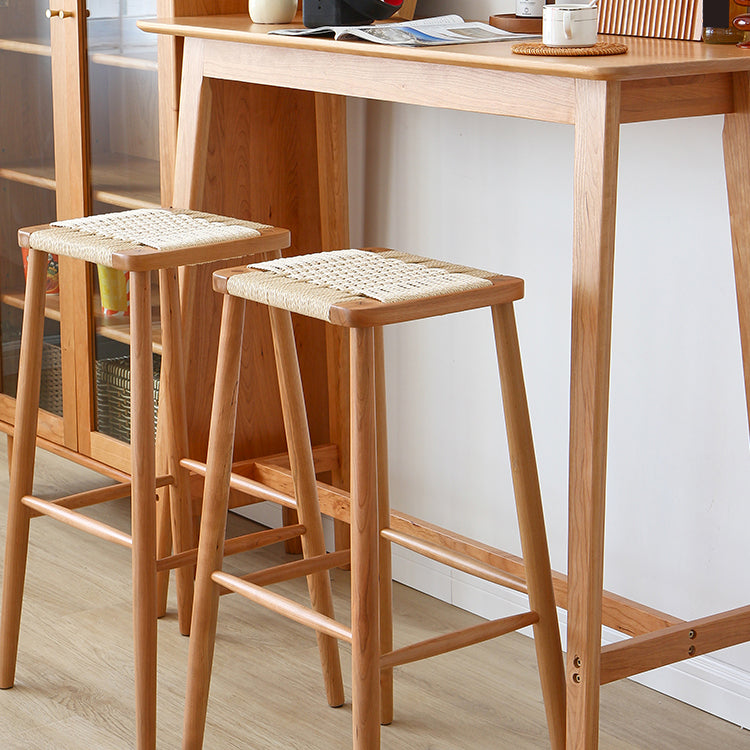 Modern Rectangular Bar Table Solid Wood Bar Table for Dining Room Clearhalo 'Bar Furniture' 'Bar Tables' 'bar_tables' 'furn' 'furn_bar_tables' 'Furniture' 'Kitchen & Dining Furniture' 7338006