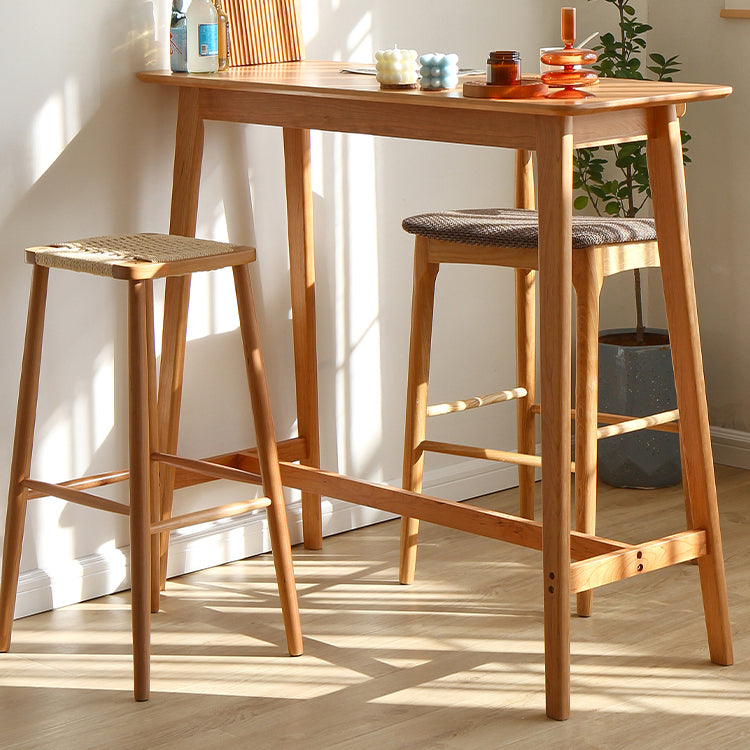Modern Rectangular Bar Table Solid Wood Bar Table for Dining Room Clearhalo 'Bar Furniture' 'Bar Tables' 'bar_tables' 'furn' 'furn_bar_tables' 'Furniture' 'Kitchen & Dining Furniture' 7338014