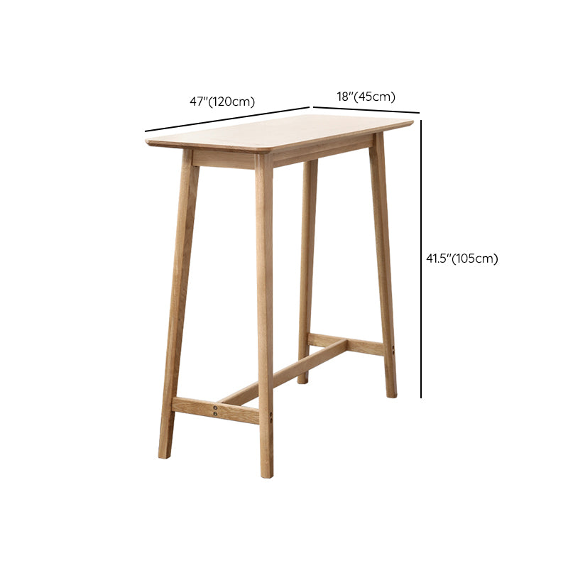Modern Rectangular Bar Table Solid Wood Bar Table for Dining Room Clearhalo 'Bar Furniture' 'Bar Tables' 'bar_tables' 'furn' 'furn_bar_tables' 'Furniture' 'Kitchen & Dining Furniture' 7338016
