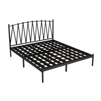 Glam Couleur Couleur ouverte Lit à trame en métal Lit à cadre ouvert avec des jambes en métal