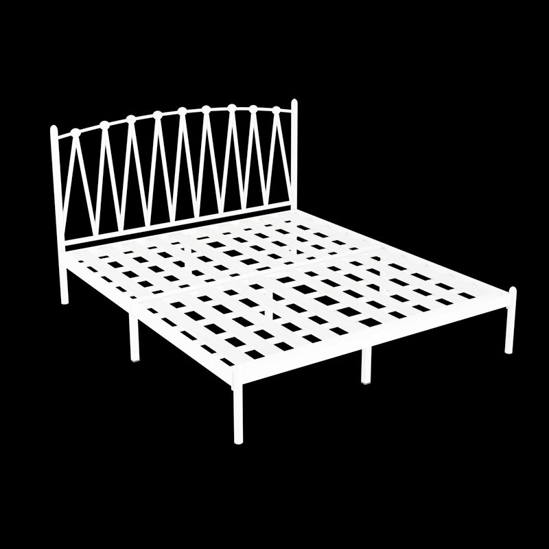 Glam Couleur Couleur ouverte Lit à trame en métal Lit à cadre ouvert avec des jambes en métal