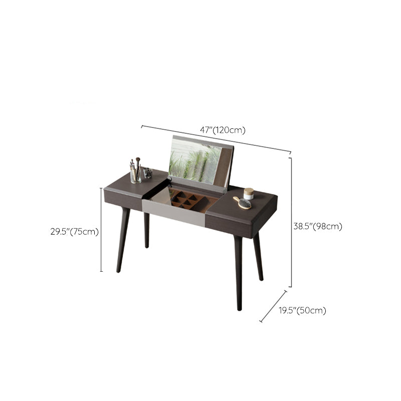 Consejo contemporáneo de tocador de maquillaje de dormitorio tocador de tocador de vidrio con cajón