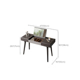 Consejo contemporáneo de tocador de maquillaje de dormitorio tocador de tocador de vidrio con cajón