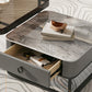 Table basse avec plateau en verre/ardoise, cadre contemporain, table de cocktail avec tiroirs