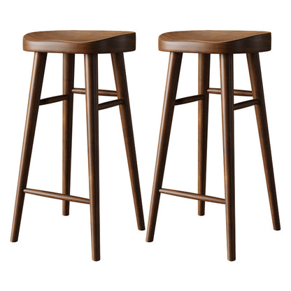 Set da pub moderno con altezza bancone, tavolo da bar e sgabelli in legno massello da 1/2/3 pezzi in marrone