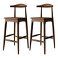 Set da pub moderno con altezza bancone, tavolo da bar e sgabelli in legno massello da 1/2/3 pezzi in marrone