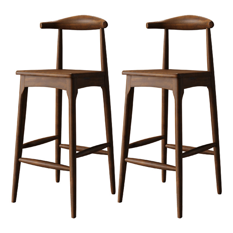 Set da pub moderno con altezza bancone, tavolo da bar e sgabelli in legno massello da 1/2/3 pezzi in marrone