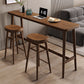 Set da pub moderno con altezza bancone, tavolo da bar e sgabelli in legno massello da 1/2/3 pezzi in marrone