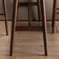 Set da pub moderno con altezza bancone, tavolo da bar e sgabelli in legno massello da 1/2/3 pezzi in marrone