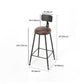 Modern Bar Stool and Table Set 1/5 Pcs Rectangle Bar Table and Upholstered Stools
