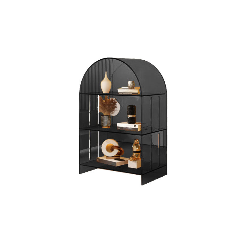 Modern Closed Back Vertical Bookshelf Acrylic Bookcase with Shelves