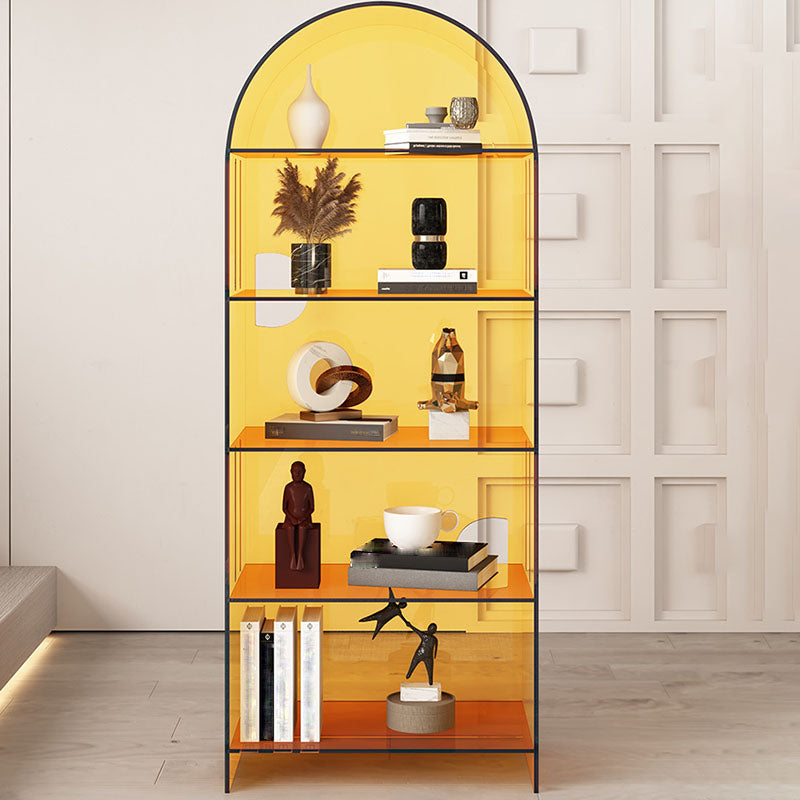 Modern Closed Back Vertical Bookshelf Acrylic Bookcase with Shelves