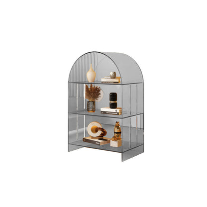 Modern Closed Back Vertical Bookshelf Acrylic Bookcase with Shelves