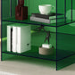 Modern Closed Back Vertical Bookshelf Acrylic Bookcase with Shelves