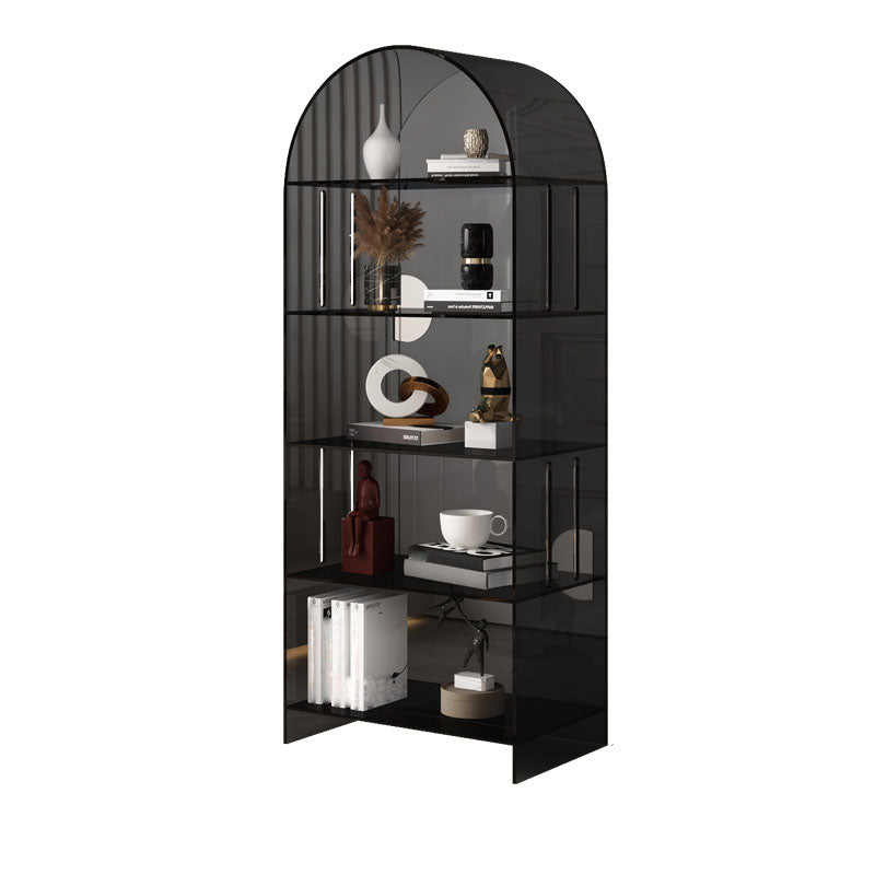 Modern Closed Back Vertical Bookshelf Acrylic Bookcase with Shelves