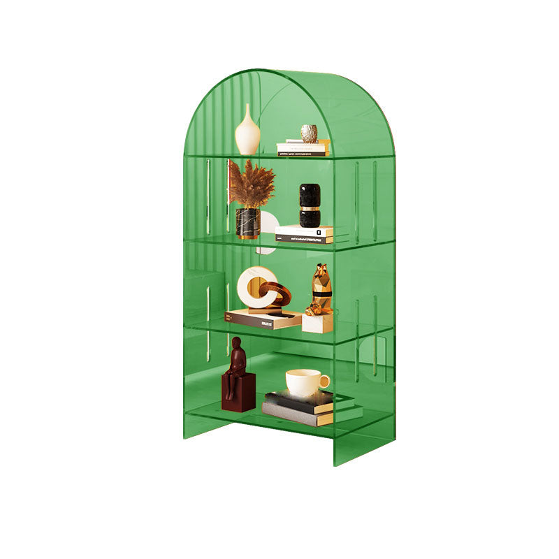 Modern Closed Back Vertical Bookshelf Acrylic Bookcase with Shelves