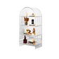 Modern Closed Back Vertical Bookshelf Acrylic Bookcase with Shelves