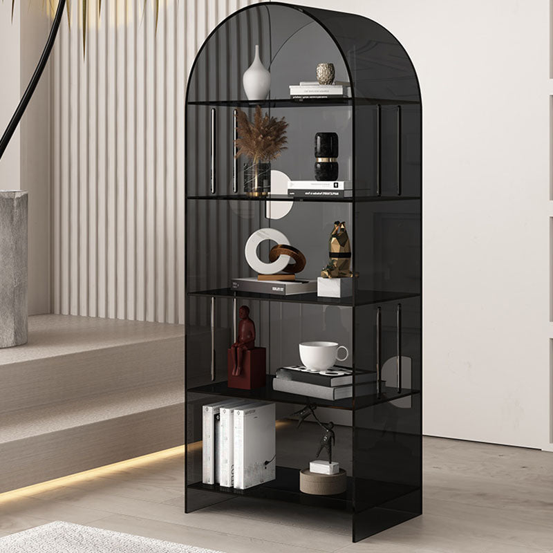 Modern Closed Back Vertical Bookshelf Acrylic Bookcase with Shelves