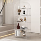Modern Closed Back Vertical Bookshelf Acrylic Bookcase with Shelves