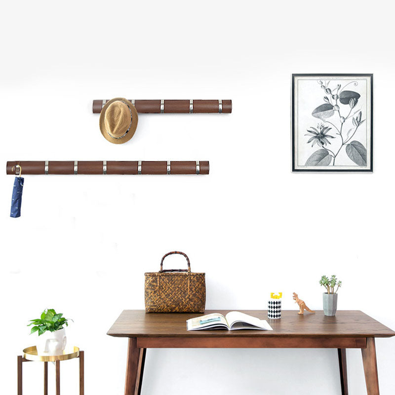 Mid Century Modern Hall Stand Wooden Wall Mounted Hall Stand Clearhalo 'Entry & Mudroom Furniture' 'furn' 'furn_hall_tree_coat_racks' 'Furniture' 'Hall Trees & Coat Racks' 'hall_tree_coat_racks' 7339128