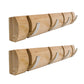 Mid Century Modern Hall Stand Wooden Wall Mounted Hall Stand Natural 2 Piece Set 4 Clearhalo 'Entry & Mudroom Furniture' 'furn' 'furn_hall_tree_coat_racks' 'Furniture' 'Hall Trees & Coat Racks' 'hall_tree_coat_racks' 7339134