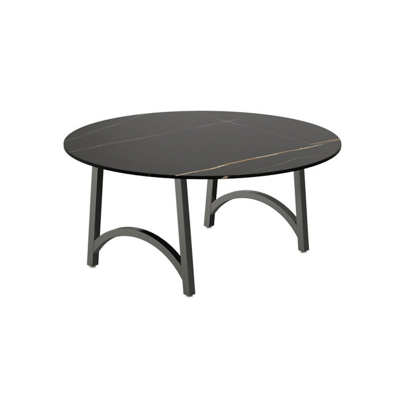 Modern Furniture 1/2/3/5/7/9 Pieces Sintered Stone Dining Set in Black Black 47"L x 47"W Clearhalo 'Dining Room Sets' 'Dining Tables & Seating' 'dining_room_set' 'furn' 'furn_dining_room_set' 'Furniture' 'Kitchen & Dining Furniture' 7339297