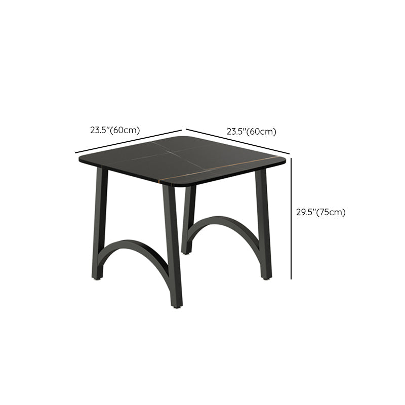 Modern Furniture 1/2/3/5/7/9 Pieces Sintered Stone Dining Set in Black Clearhalo 'Dining Room Sets' 'Dining Tables & Seating' 'dining_room_set' 'furn' 'furn_dining_room_set' 'Furniture' 'Kitchen & Dining Furniture' 7339310