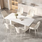Modern 1/5/6/7 Pieces Furniture Sintered Stone Dining Set in White