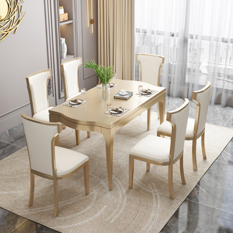 Mobili moderni di metà secolo 1/2/5/7 pezzi rotondi in legno massiccio set in marrone