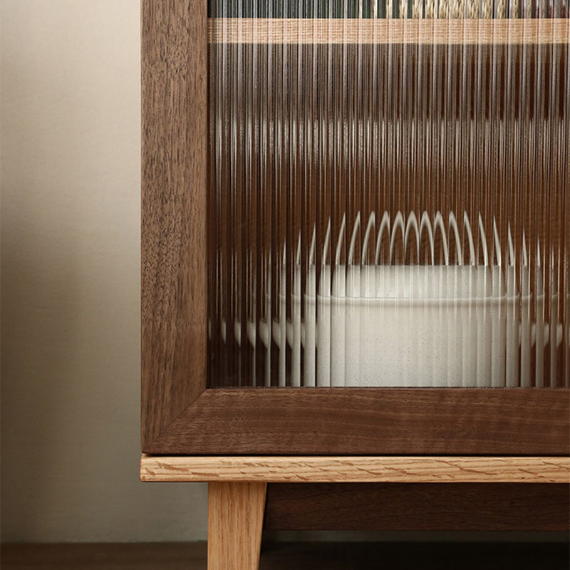 Tavolo da tavolo a buffet contemporaneo tavolo da sideboard in legno massiccio con porte per soggiorno