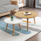 Contemporary Coffee Table Wooden 3 Legs Coffee Cocktail Table White Round Clearhalo 'Coffee & Accent Tables' 'Coffee Tables' 'coffee_tables' 'furn' 'furn_coffee_tables' 'Furniture' 'Living Room Furniture' 7340026