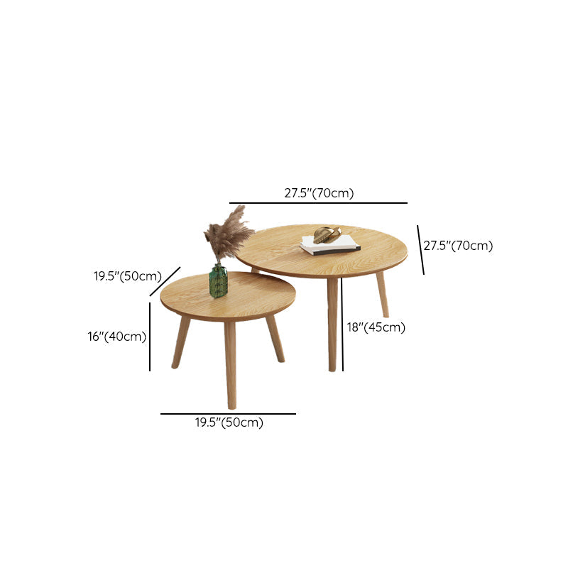 Contemporary Coffee Table Wooden 3 Legs Coffee Cocktail Table Clearhalo 'Coffee & Accent Tables' 'Coffee Tables' 'coffee_tables' 'furn' 'furn_coffee_tables' 'Furniture' 'Living Room Furniture' 7340039