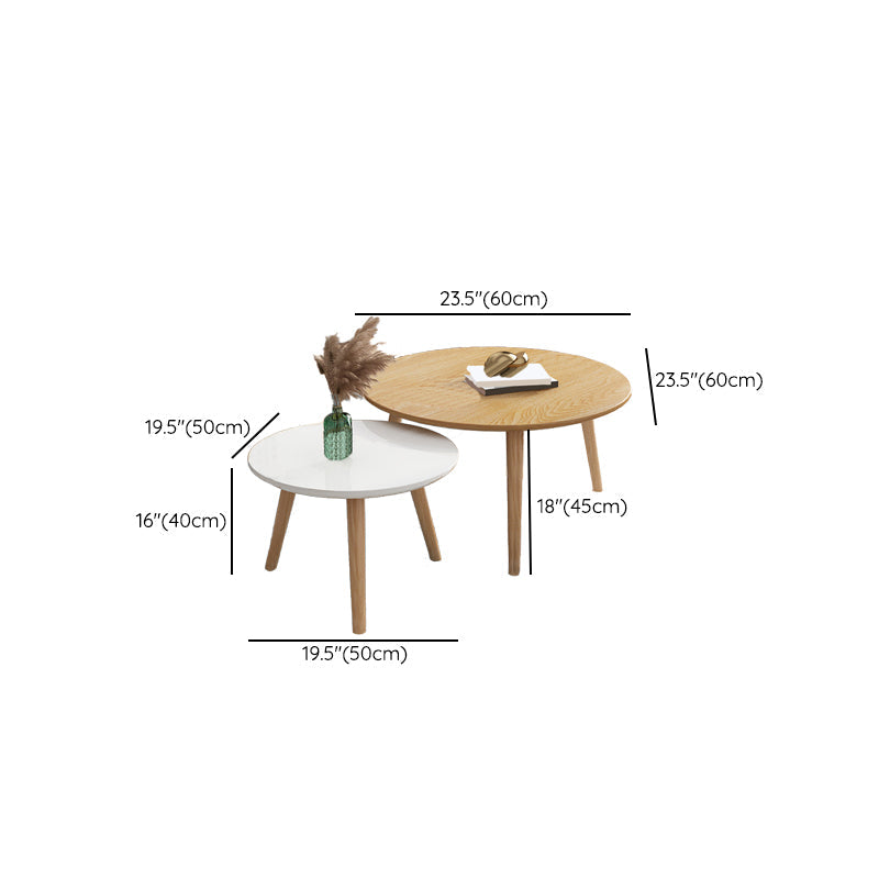 Contemporary Coffee Table Wooden 3 Legs Coffee Cocktail Table Clearhalo 'Coffee & Accent Tables' 'Coffee Tables' 'coffee_tables' 'furn' 'furn_coffee_tables' 'Furniture' 'Living Room Furniture' 7340040