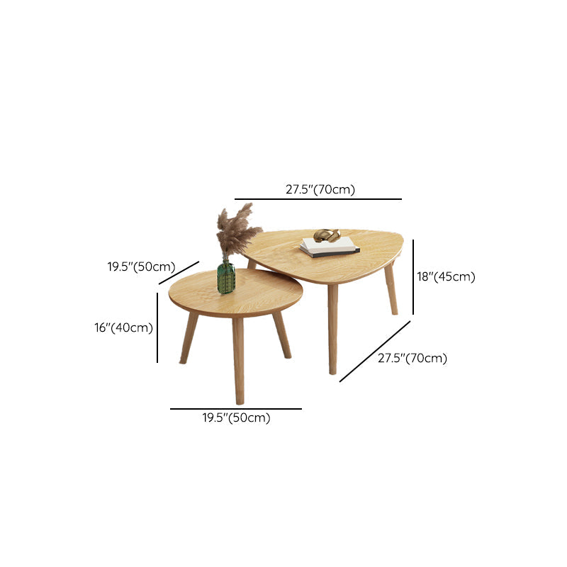 Contemporary Coffee Table Wooden 3 Legs Coffee Cocktail Table Clearhalo 'Coffee & Accent Tables' 'Coffee Tables' 'coffee_tables' 'furn' 'furn_coffee_tables' 'Furniture' 'Living Room Furniture' 7340047