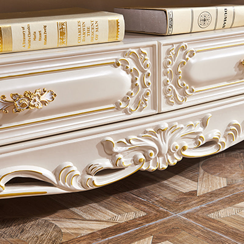 White Oak Media Console Contemporary Open Storage TV Console Clearhalo 'furn' 'furn_tv_stands_entertainment_centers' 'Furniture' 'Living Room Furniture' 'TV Stands & Entertainment Centers' 'TV Stands & Media Storage Furniture' 'tv_stands_entertainment_centers' 7340194