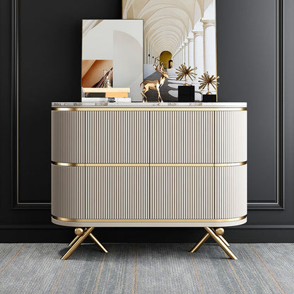 Moderno mobile sideboard in legno ingegnerizzato in stile, alto 33,5 pollici di altezza