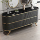 Moderno mobile sideboard in legno ingegnerizzato in stile, alto 33,5 pollici di altezza