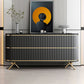 Moderno mobile sideboard in legno ingegnerizzato in stile, alto 33,5 pollici di altezza