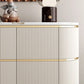 Moderno mobile sideboard in legno ingegnerizzato in stile, alto 33,5 pollici di altezza