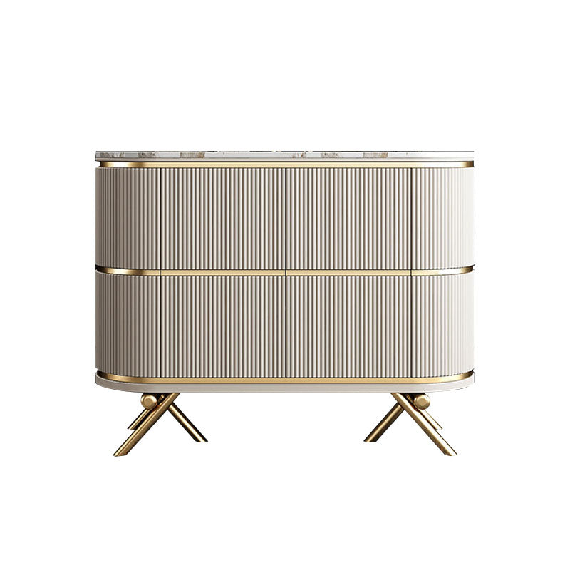 Moderno mobile sideboard in legno ingegnerizzato in stile, alto 33,5 pollici di altezza